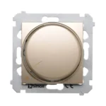 Stmievač pre LED stmievateľné, otáčavý, dvojpólový, zlatá matná – Obrázok 2
