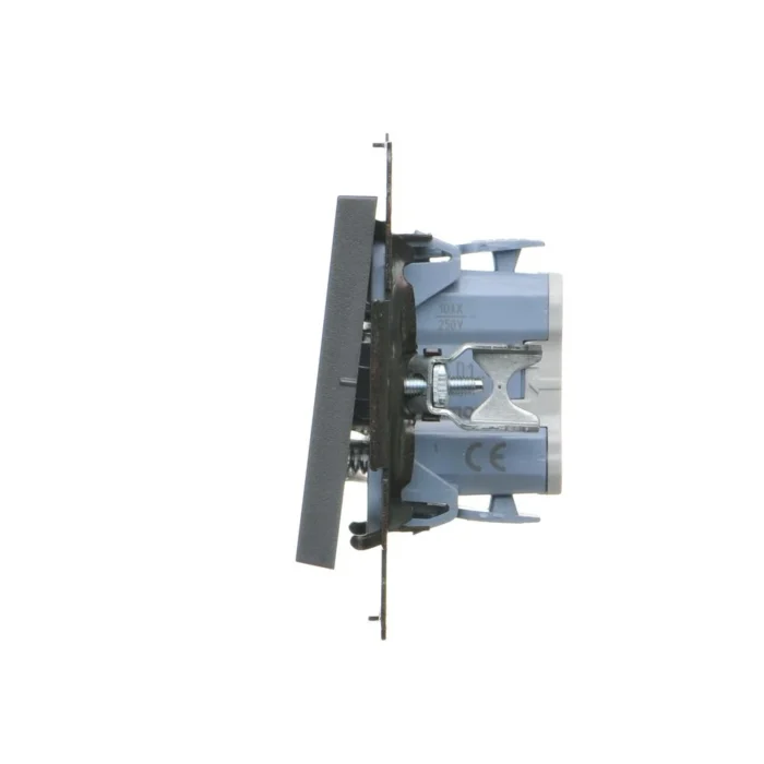Tlačidlo "zvonček", radenie č. 1/0, 10AX, grafit matný – Obrázok 4