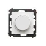 Stmievač pre stmievateľné LED, tlačidlovo-otočný, jednopólový, 230V, prístroj s krytom, 2W÷200W, biela matná – Obrázok 2