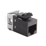 Vklad počítačovej zásuvky RJ45 kat.6, netienené (UTP), (príslušenstvo), čierny