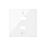 Kryt dvojitej USB nabíjačky C+A, biela, USB: C+A