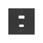 Kryt dvojitej USB nabíjačky C+A, čierny, USB: C+A