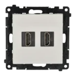 Zásuvka HDMI dvojitá, prístroj s krytom, svetlosivá matná, HDMI štandard: HDMI 2.1