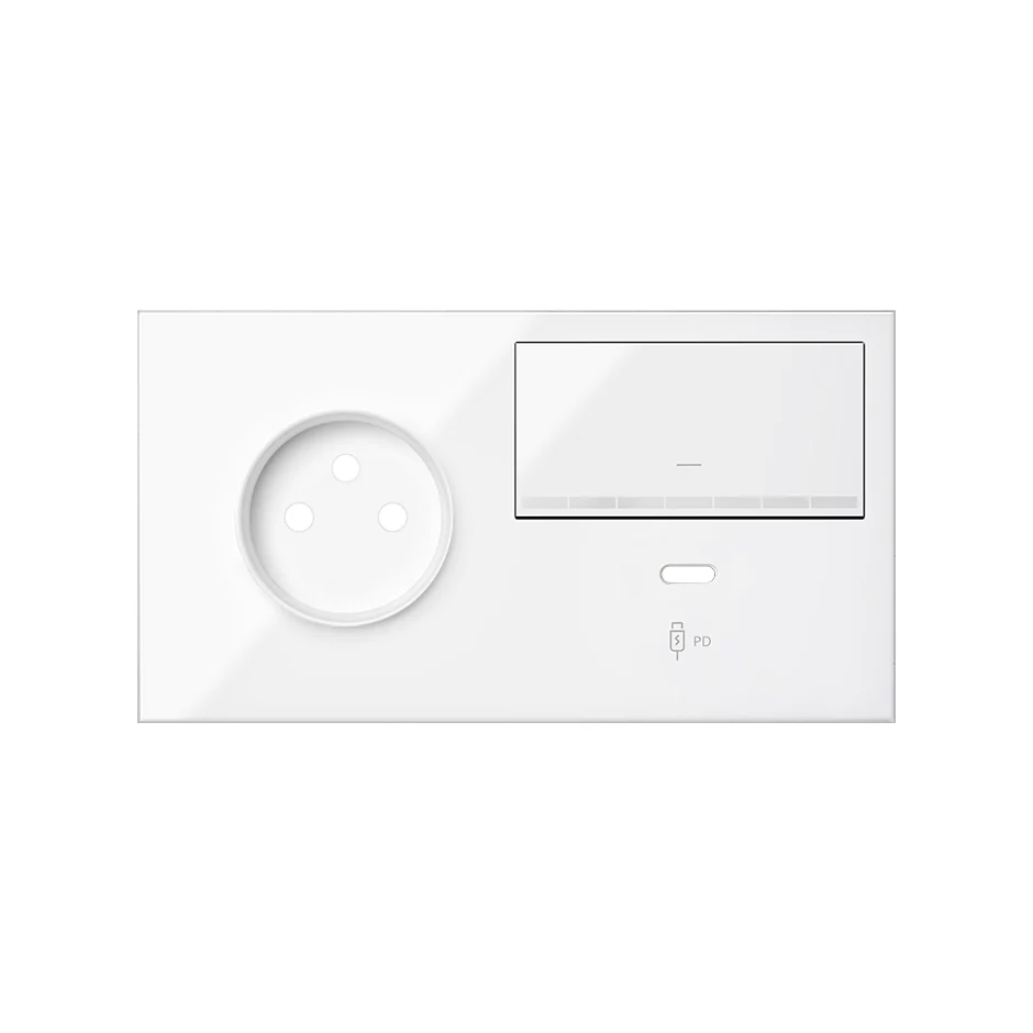 img_9600.jpg Panel 2-násobný: 1 zásuvka + 1 stmievač + 1 USB C nabíjačka (pravá strana), USB: C – Obrázok 1