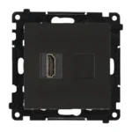 Zásuvka HDMI jednoduchá, prístroj s krytom, čierny matný, HDMI štandard: HDMI 2.1