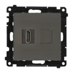 Zásuvka HDMI jednoduchá, prístroj s krytom, grafit matný, HDMI štandard: HDMI 2.1