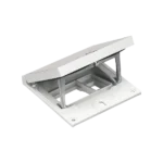 Vklad podlahovej krabice, nerez, IP66, IK08, 1,5×K45, modul 22,5 x 45 mm s držiakom Keyston pre RJ45 alebo multimediálne konektory, prázdne miesto pre modul 45x45, zámok pre imbusový kľúč