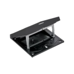 Vklad podlahovej krabice, čierny, IP66, IK08, 1,5×K45, zásuvka typ F (schuko), zámok s ľahkým prístupom, záslepka 22,5x45 mm