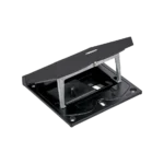 Vklad podlahovej krabice, čierny, IP66, IK08, 1,5×K45, zásuvka typ F (schuko), modul 22,5 x 45 mm s držiakom Keyston pre RJ45 alebo multimediálne konektory, zámok pre imbusový kľúč