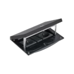 Vklad podlahovej krabice, čierny, IP66, IK08, 2,5×K45, 2 zásuvky typ F (schuko), zámok s ľahkým prístupom, záslepka 22,5x45 mm