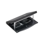Vklad podlahovej krabice, čierny, IP66, IK08, 2,5×K45, 2 zásuvky typ F (schuko), Modul 22,5 x 45 mm s držiakom Keyston pre 2 miesta RJ45 alebo multimediálne konektory, zámok s ľahkým prístupom