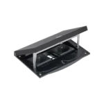 Vklad podlahovej krabice, čierny, IP66, IK08, 2,5×K45, 2 zásuvky typ E (kolík), Modul 22,5 x 45 mm s držiakom Keyston pre 2 miesta RJ45 alebo multimediálne konektory, zámok s ľahkým prístupom