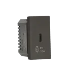 Nabíjačka USB, K45, 5V, DC, 3,1A, 45×22,5mm, čierny, Maximálny výkon nabíjania: 20W, USB: C