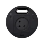 Produkt na objednávku, Simon 400 Flash 90, IP20, 16A, čierny, Mont. rozmery: Ø80mm