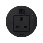 Produkt na objednávku, Simon 400 Flash 90, IP20, 13A, čierny, Mont. rozmery: Ø80mm