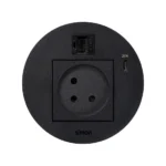 Produkt na objednávku, Simon 400 Flash 90, IP20, 16A, čierny, Mont. rozmery: Ø80mm