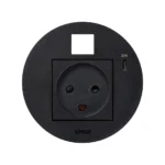 Produkt na objednávku, Simon 400 Flash 90, IP20, 16A, čierny, Mont. rozmery: Ø80mm