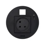 Produkt na objednávku, Simon 400 Flash 90, IP20, 16A, čierny, Mont. rozmery: Ø80mm