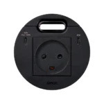 Produkt na objednávku, Simon 400 Flash 90, IP20, 16A, čierny, Mont. rozmery: Ø80mm