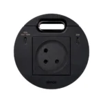 Produkt na objednávku, Simon 400 Flash 90, IP20, 16A, čierny, Mont. rozmery: Ø80mm